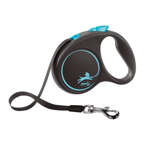 Flexi Smycz Black Design L Taśma 5m Do 50kg Niebieska