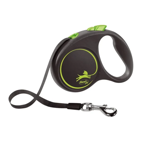 Flexi Smycz Black Design L Taśma 5m Do 50kg Zielona