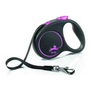 Flexi Smycz Black Design M Taśma 5m Do 25kg Różowa Flexi Smycz Black Design M Taśma 5m Do 25kg Różowa