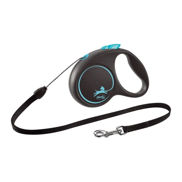 Flexi Smycz Black Design S Linka 5m Do 12kg Niebieska Flexi Smycz Black Design S Linka 5m Do 12kg Niebieska