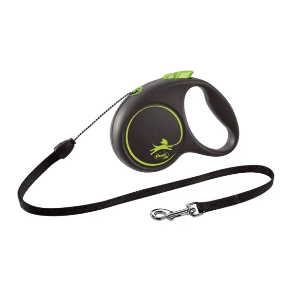 Flexi Smycz Black Design S Taśma 5m Do 12kg Zielona