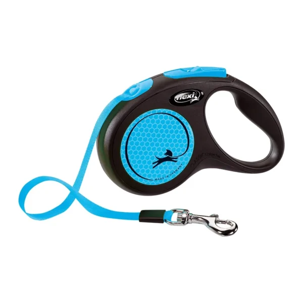 Flexi Smycz Classic M Taśma 5m Do 25kg Neon Blue Flexi Smycz Classic M Taśma 5m Do 25kg Neon Blue