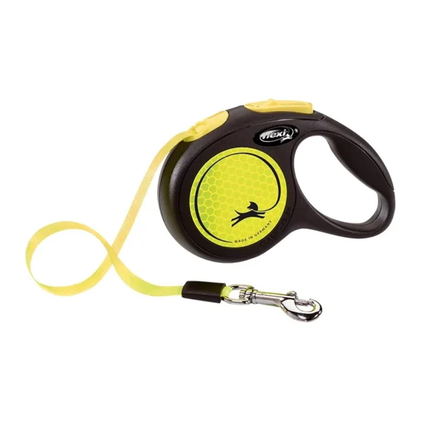Flexi Smycz Classic S Taśma 5m Do 15kg Żółty Neon Flexi Smycz Classic S Taśma 5m Do 15kg Żółty Neon
