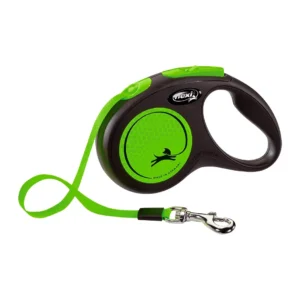Flexi Smycz New Classic M Taśma 5m Do 25kg Green Neon