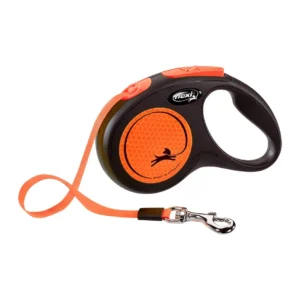 Flexi Smycz New Classic M Taśma 5m Do 25kg Orange Neon Flexi Smycz New Classic M Taśma 5m Do 25kg Orange Neon