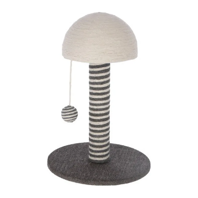 Drapak dla kota Kerbl Funghi 42 cm z sizalu, szaro-biały