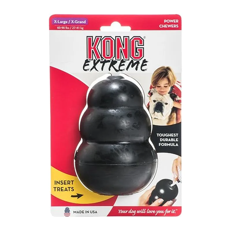 KONG Extreme XL – zabawka dla psa, który mocno gryzie, czarny