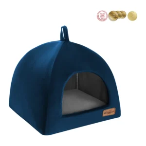 RECOBED Budka Dla Psa Welurove Granat S 40x40cm RECOBED Budka Dla Psa Welurove Granat S 40x40cm – zdjęcie 2