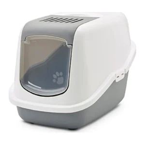 SAVIC NESTOR Toaleta Dla Kotów Biało-Szara 56x39x38,5cm