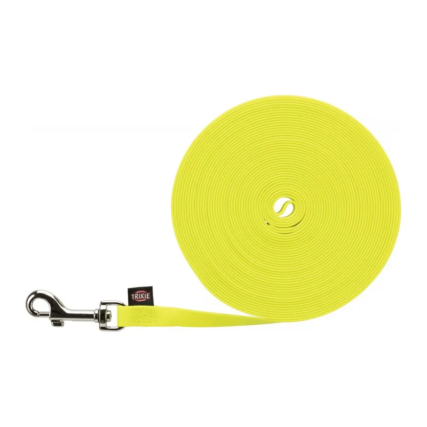 Smycz treningowa wodoodporna Trixie Easy Life 10 m, 13 mm, neonowa żółta